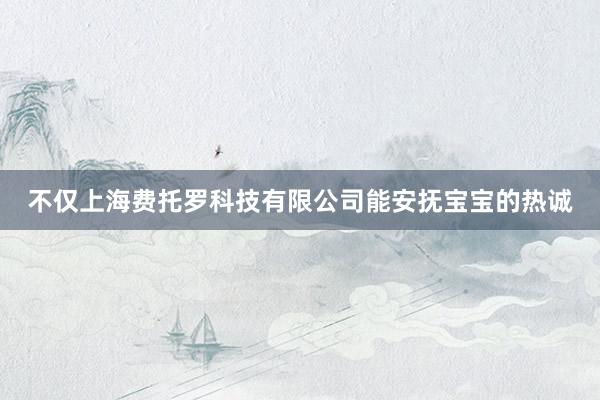 不仅上海费托罗科技有限公司能安抚宝宝的热诚