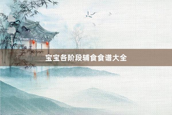 宝宝各阶段辅食食谱大全